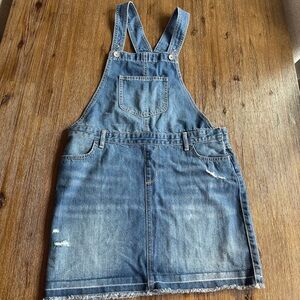 2/24$ NWT Girls Kids Denim Overall Dress size 16